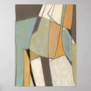 Abstract Composition with Muted Colours Poster
