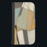 Abstract Composition with Muted Colours Samsung S4 Wallet Case<br><div class="desc">The muted colours of this Norman Wyatt composition harkens back to abstract works by Piet Mondrian. While the paints used are toned down,  their the colours together speak loudly and call attention to the piece. Purchase your copy today!</div>