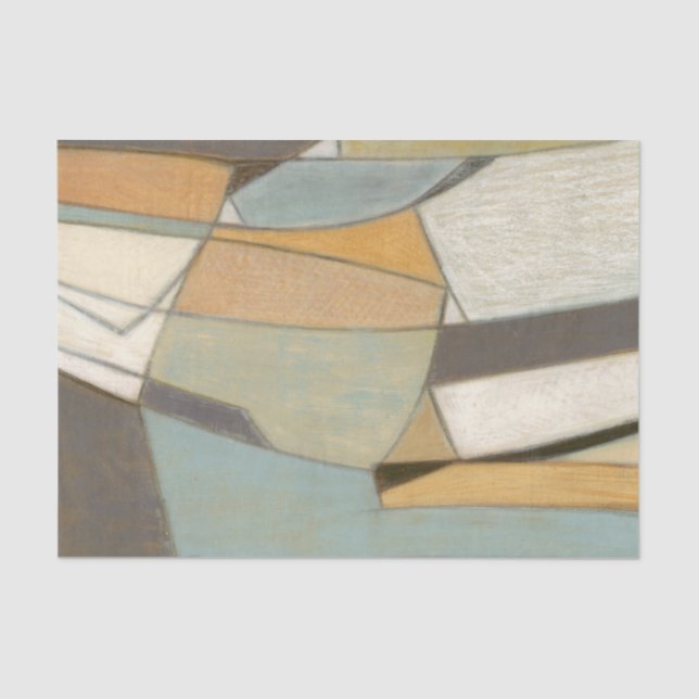 Abstract Composition with Muted Colours Tissue Paper (Front)