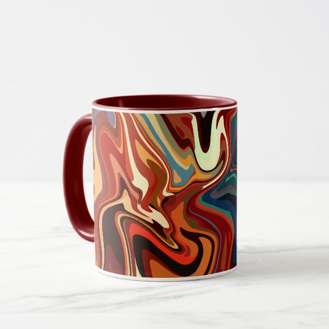 Abstract Composition with Warm and Cool Contrasts Mug (Front Left)