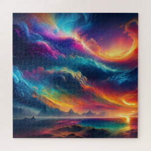 Abstract Compostion of a Colour Perfect storm Jigsaw Puzzle