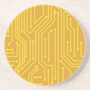 Abstract computer equipment coaster