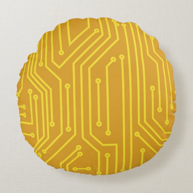 Abstract computer equipment round cushion (Front)