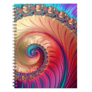 Abstract Computer generated Fractal design. A frac Notebook