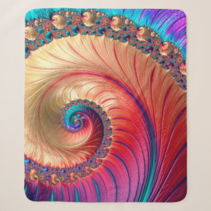 Abstract Computer generated Fractal design. A frac Sherpa Blanket