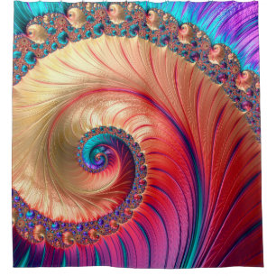 Abstract Computer generated Fractal design. A frac Shower Curtain