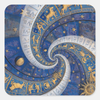 Abstract Conceptual on Mysticism, Astrology, Fant Square Sticker