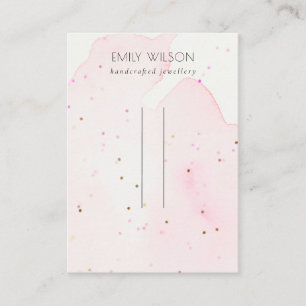 Abstract Confetti Blush Hairclips Pin Display Business Card