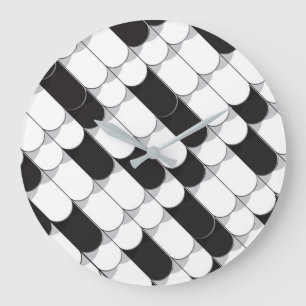 Abstract Construction (tiles) Large Clock