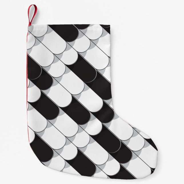 Abstract Construction (tiles) Small Christmas Stocking (Front)