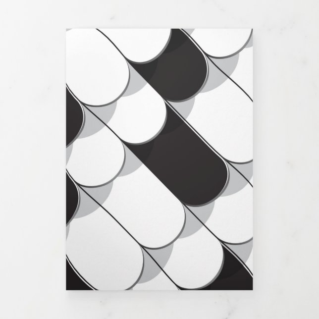 Abstract Construction (tiles) Tri-Fold Holiday Card (Cover)