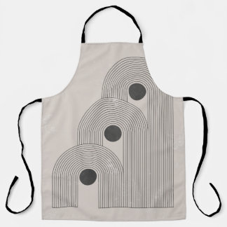 Abstract contemporary mid century poster with geom apron