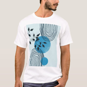 Abstract contemporary midcentury tropical leaf 1/3 T-Shirt