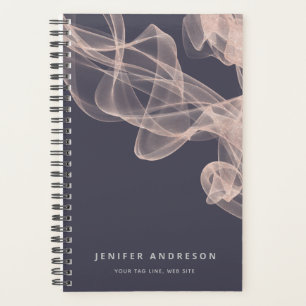 Abstract contemporary rose gold glitter planner