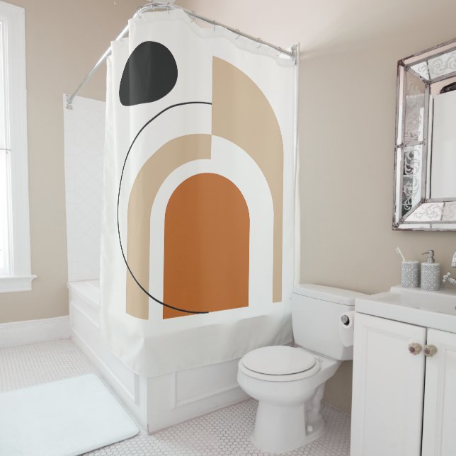 Abstract Contemporary  Shower Curtain (In Situ)