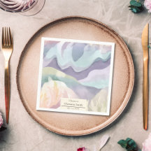 Abstract Contemporary Watercolor Retirement Party