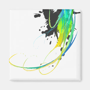 Abstract cool waters Paint Splatters Magnet
