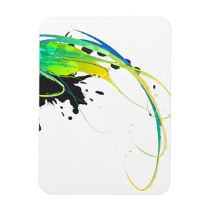 Abstract cool waters Paint Splatters Magnet