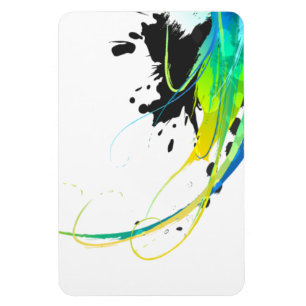 Abstract cool waters Paint Splatters Magnet