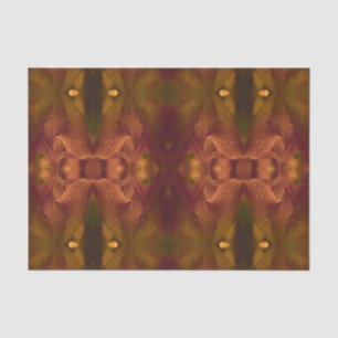 Abstract Copper Brown Metallic Decoupage Pattern Tissue Paper
