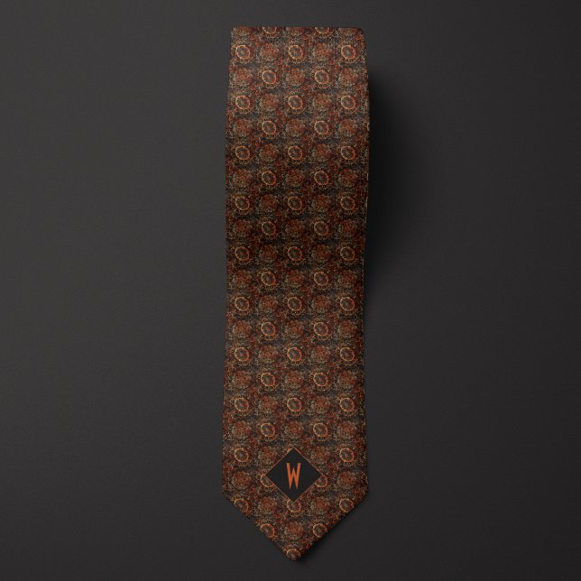 Abstract Copper Mandala Monogram Tie (Creator Uploaded)