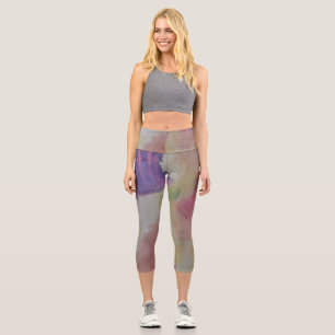 Abstract Coral Reef Capri Leggings