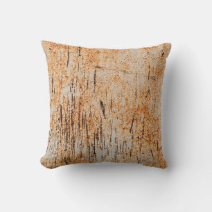 Abstract corroded colourful rusty metal background cushion