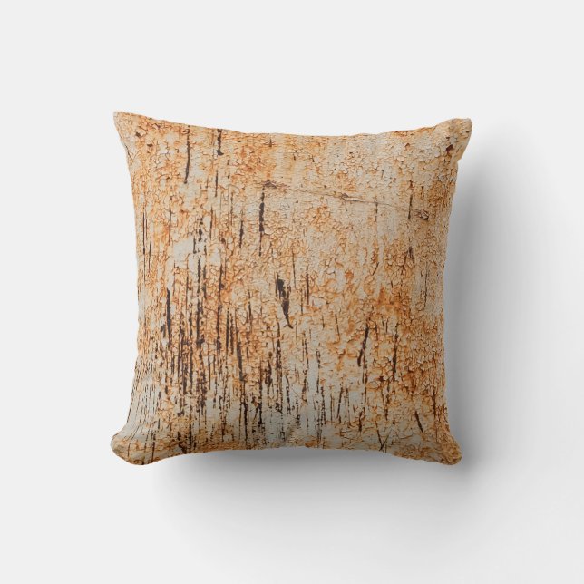 Abstract corroded colourful rusty metal background cushion (Front)