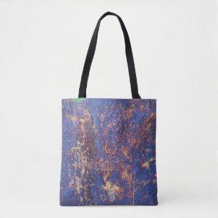 Abstract corroded colourful rusty metal background tote bag