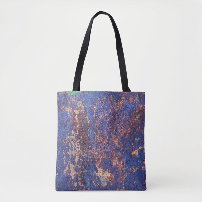 Abstract corroded colourful rusty metal background tote bag (Front)