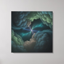 Abstract Cosmic Cloud Wall Art Canvas