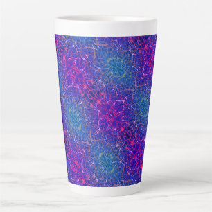 Abstract cosmic damask pattern latte mug