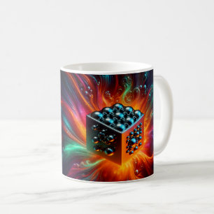 Abstract Cosmic Energy Cube Coffee Mug