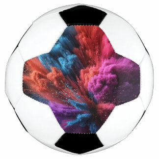 Abstract Cosmic Explosion Colourful Galaxy Art Soccer Ball