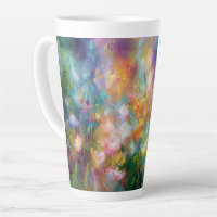 Abstract cosmic floral explosion in pastel colors
