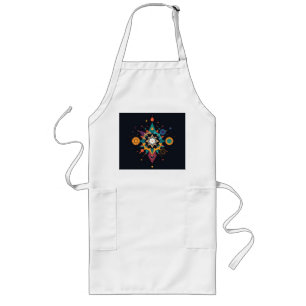 Abstract Cosmic Geometric Art Long Apron