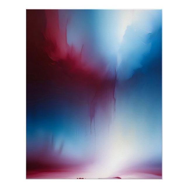 Abstract Cosmic Horizon Fantasy Background Art Poster (Front)
