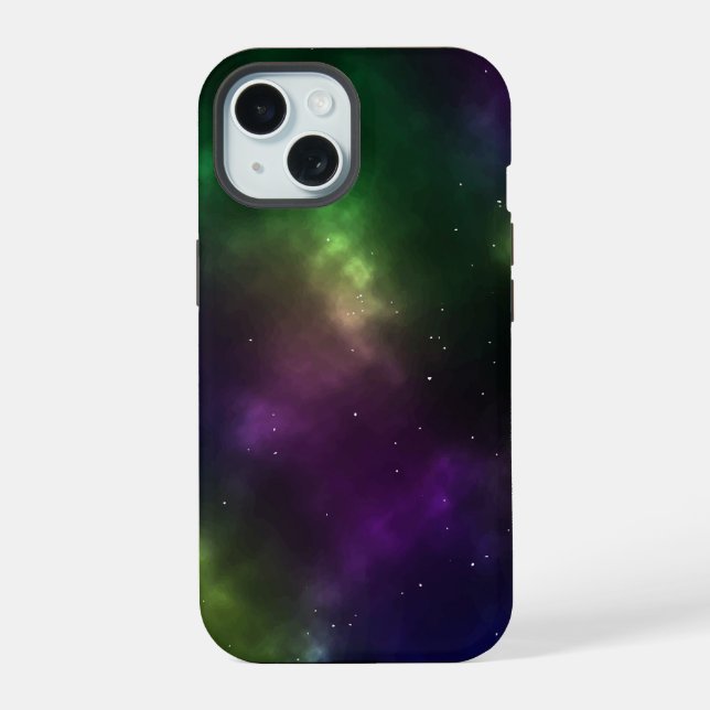 Abstract Cosmic Space Constellations Design iPhone 15 Case (Back)