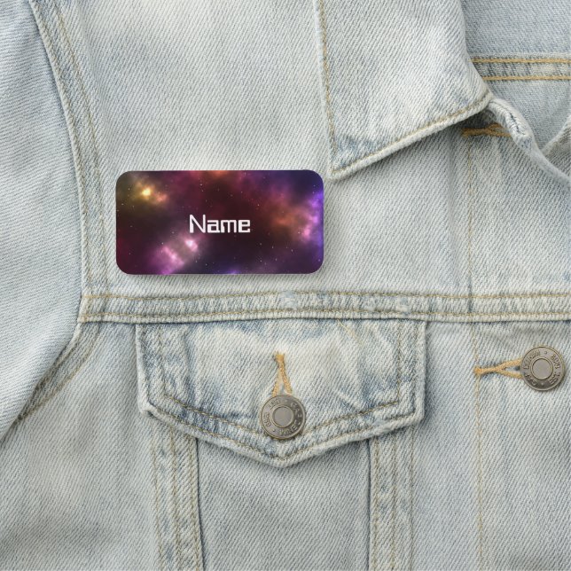 Abstract Cosmic Space Constellations Design Name Tag (In Situ)