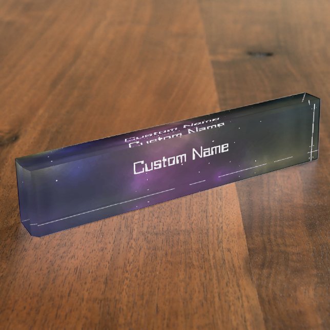 Abstract Cosmic Space Constellations Design Nameplate (Side)