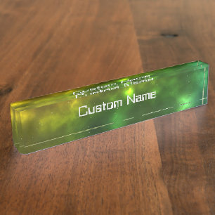 Abstract Cosmic Space Constellations Design Nameplate