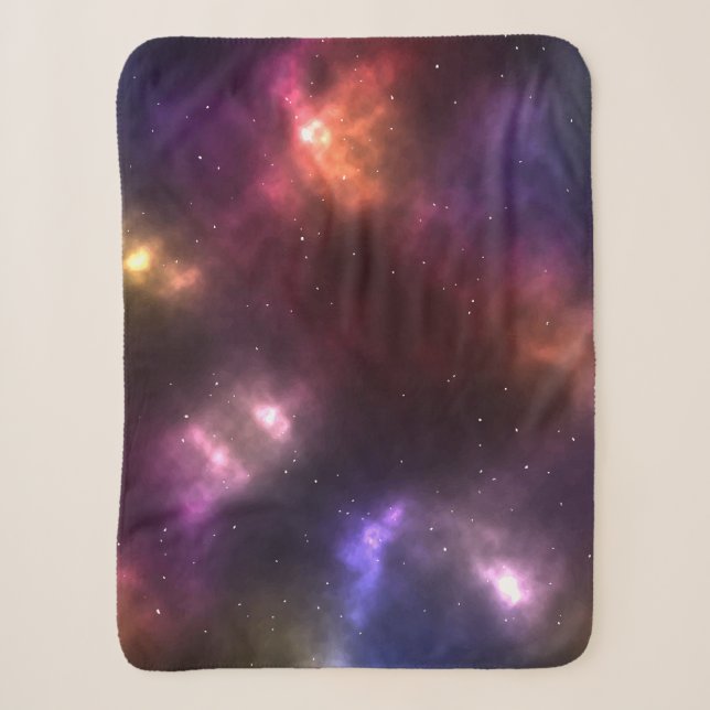 Abstract Cosmic Space Constellations Design Sherpa Blanket (Front)