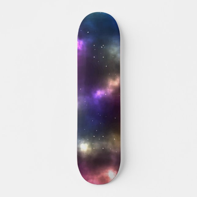 Abstract Cosmic Space Constellations Design Skateboard (Front)