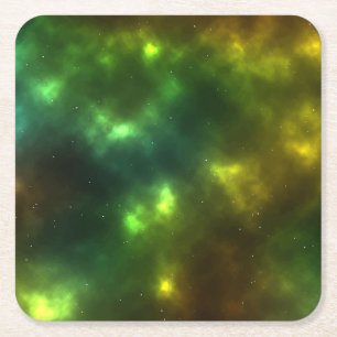 Abstract Cosmic Space Constellations Design Square Paper Coaster