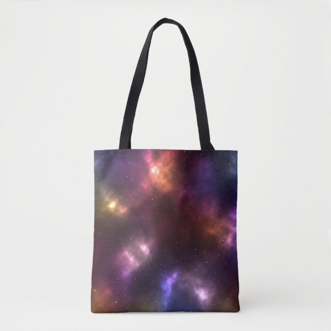 Abstract Cosmic Space Constellations Digital Art Tote Bag (Front)