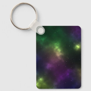 Abstract Cosmic Space Constellations Key Ring