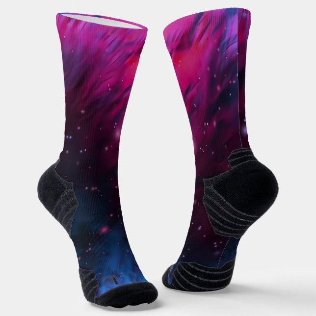 Abstract Cosmic Tapestry Socks (Angled)