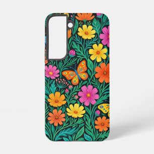 Abstract Cosmos Flowers Samsung Cases