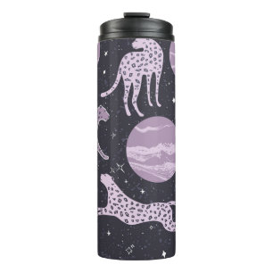 Abstract cosmos seamless pattern,galaxy background thermal tumbler