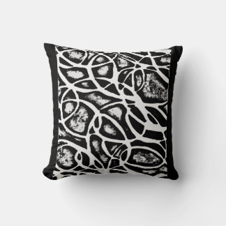 Abstract cotton throw pillow. cushion